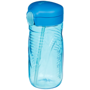 Fľaša Sistema Quick Flip Top s brčkem 520 ml modrá