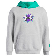 Detské funkčné tričko Under Armour UA B Rival FLC Graphics Hd Mod Gray Light Heather svetlosivá Mod Gray Light Heather / Geode Green / White