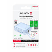 Powerbanka Swissten Space 10000 mAh USB-C + Lightning modrá modrá