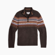 Pánsky sveter Roayal Robins Arch Rock 1/4 Zip tmavohnedá Turkish Coffee Htr Kirkwood Pt