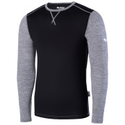 Pánske tričko Zulu Merino 160 Long čierna/sivá Black/grey