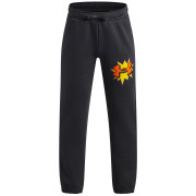 Detské nohavice Under Armour UA B Rival FLC Graphics Jgr Anthracite sivá Anthracite / / Outrageous Orange