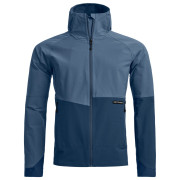 Pánska softshellová bunda Ortovox Venet Softshell Hooded Jacket modrá Light Nunatak
