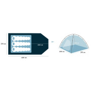 Stan s predsieňou Zulu Dome 3 Black Long