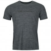 Pánske tričko Ortovox 150 Cool Brand Ts M čierna/sivá