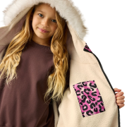 Detský nepremokavý kabát Regatta Junior Waterproof Changing Robe Pro Pink