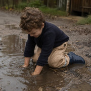 Detské nepremokavé nohavice DucKsday Rainpants Londen/sand