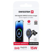 Držiak do auta Swissten 15W MagSafe AIRHOLD wireless charger