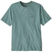 Pánske tričko Patagonia Men's Boardshort Logo Pocket Responsibili-Tee modrá Blue Sage