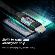Nabíjací a dátový kábel Swissten Textile USB / Lightning 3 m