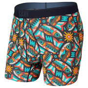 Boxerky Saxx Quest Boxer Brief Fly modrá/oranžová MultiFishAreFly