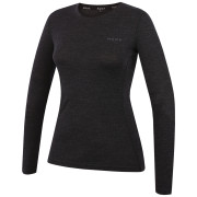 Dámske tričko MOOA MerinoSilk 160 long čierna black melange