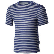 Pánske tričko Zulu Merino 160 Short Stripes modrá/sivá narrow stripes blue-grey/navy