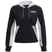 Dámska mikina Under Armour Rival + FZ Hoodie čierna Black / White / White
