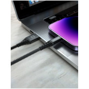 Nabíjací a dátový kábel Swissten Aramid Reinforced USB/USB-C 1,5 m
