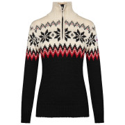 Dámsky sveter Dale of Norway Myking Fem Sweater čierna Black Raspberry Offwhite
