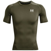 Pánske funkčné tričko Under Armour HG Armour Comp SS tmavozelená MarineODGreen/White