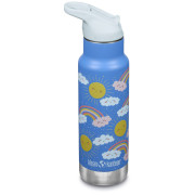 Detská termoska Klean Kanteen Insulated Kid Classic Narrow 12oz (w/Flip Seal Sport Cap) svetlomodrá rainbows