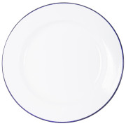 Tanier Bo-Camp Dinner plate enamel biela/modrá Blue