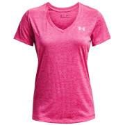 Dámske funkčné tričko Under Armour Tech SSV - Solid 2023 ružová Electro Pink / Halo Gray / Metallic Silver