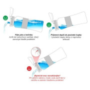 Detská fľaša Ion8 Leak Proof Blue Flamingos 400ml