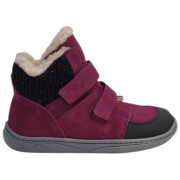 Detské barefoot topánky beBare 3555TY Bordeaux ružová/fialová BORDEAUX