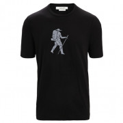 Pánske funkčné tričko Icebreaker Tech Lite II SS Tee Trail Hiker čierna Black
