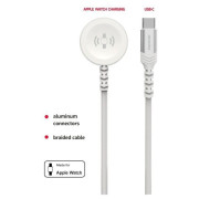 Nabíjací a dátový kábel Swissten Wireless charging cable 2in1 for Apple Watch + USB-C 1,2 m
