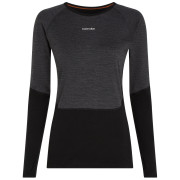 Dámske funkčné tričko Icebreaker Women Merino 200 Oasis+ LS Crewe čierna Blk/Jtht/Und/Cb