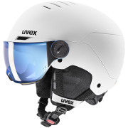 Detská lyžiarska prilba Uvex Rocket Jr. Visor biela white - black mat