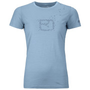 Dámske funkčné tričko Ortovox W's 150 Cool Leaves TS svetlomodrá Light Blue Blend