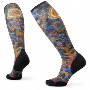 Lyžiarske ponožky Smartwool W Ski Tc Royal Floral Print Otc čierna/modrá