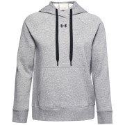 Dámska mikina Under Armour Rival Fleece HB Hoodie sivá Steel Medium Heather / Black / Black