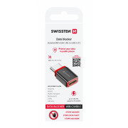 Adaptér Swissten Dataguard With Data Blocking USB-C (Male) / USB-C (Female)