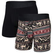 Pánske boxerky Saxx Droptemp Cooling Cotton Boxer Brf Fl 2Pk čierna caribou/black