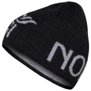 Čiapka Norrona 29 mid merinoUll logo Beanie čierna Caviar Melange