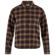 Dámska košeľa Fjällräven Övik Boxy Flannel Shirt W hnedá Black-Wood Brown