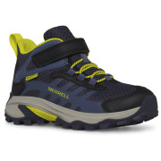 Detské topánky Merrell Moab Speed 2 Mid A/C Wtpf modrá/žltá navy/hi viz