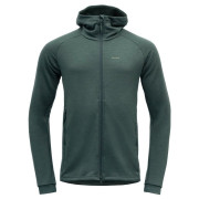 Pánska funkčná mikina Devold Nibba Merino Jkt Hood zelená Woods