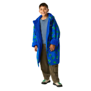 Detský nepremokavý kabát Regatta Junior Changing Robe Olymp Blue Dino
