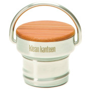 Náhradný uzáver Klean Kanteen Bamboo Cap strieborná BrushedStainless