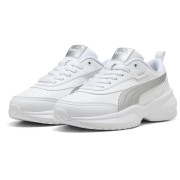 Dámske topánky Puma Cilia 2 Mode Metallic Glam biela/strieborná PUMA White-PUMA Silver-Feather Gray