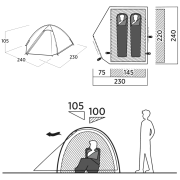 Turistický stan Easy Camp Rondane 2