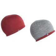 Čiapka Icebreaker Pocket Hat červená/sivá Cabernet/GritstoneHthr