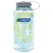 Fľaša Nalgene Wide Mouth Tie-Dye Print 1000 ml svetlomodrá Seafoam w/Platinum Blue Tie Dye