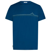 Pánske tričko Icebreaker Men Merino 150 Tech Lite SS Tee Range Stripes modrá Atlantis