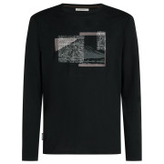 Pánske tričko Icebreaker Men Merino 150 Tech Lite LS Tee Peak Balance čierna Black