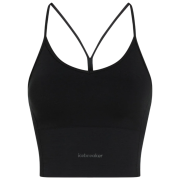 Športová podprsenka Icebreaker Merino Blend 260 Seamless Rib Strappy Tank čierna BLACK