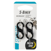 Pomocná karabína Nite Ize S-Biner Microlock čierna Černá