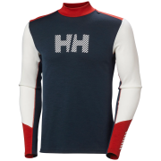 Pánske funkčné tričko Helly Hansen Lifa Merino Midw Logo biela/modrá Offwhite